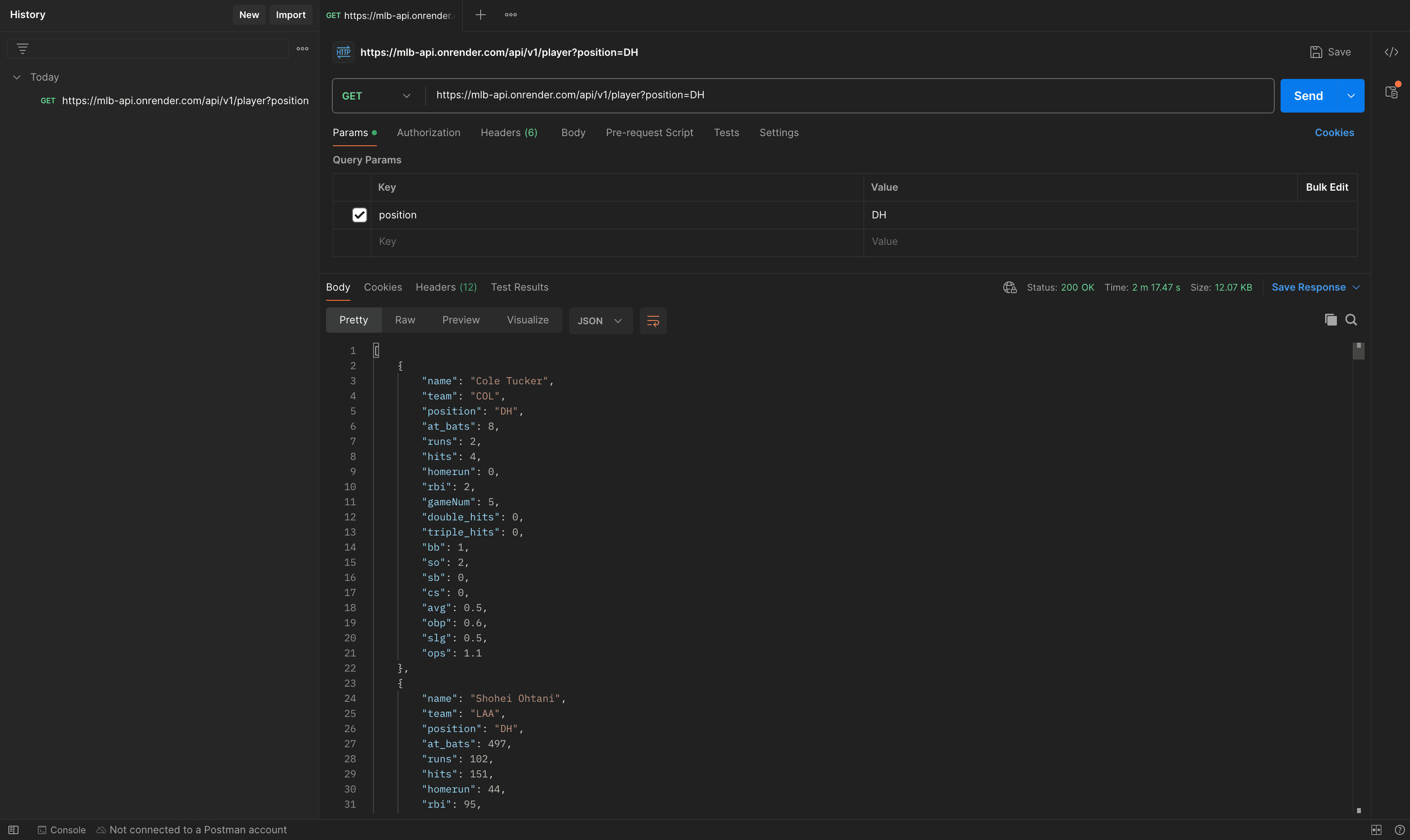 MLB API